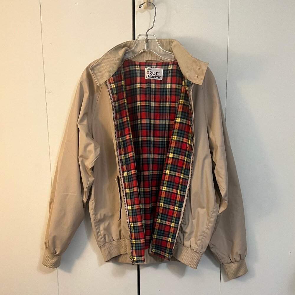 Vintage 80s Izod Lacoste Harrington Jacket Mens